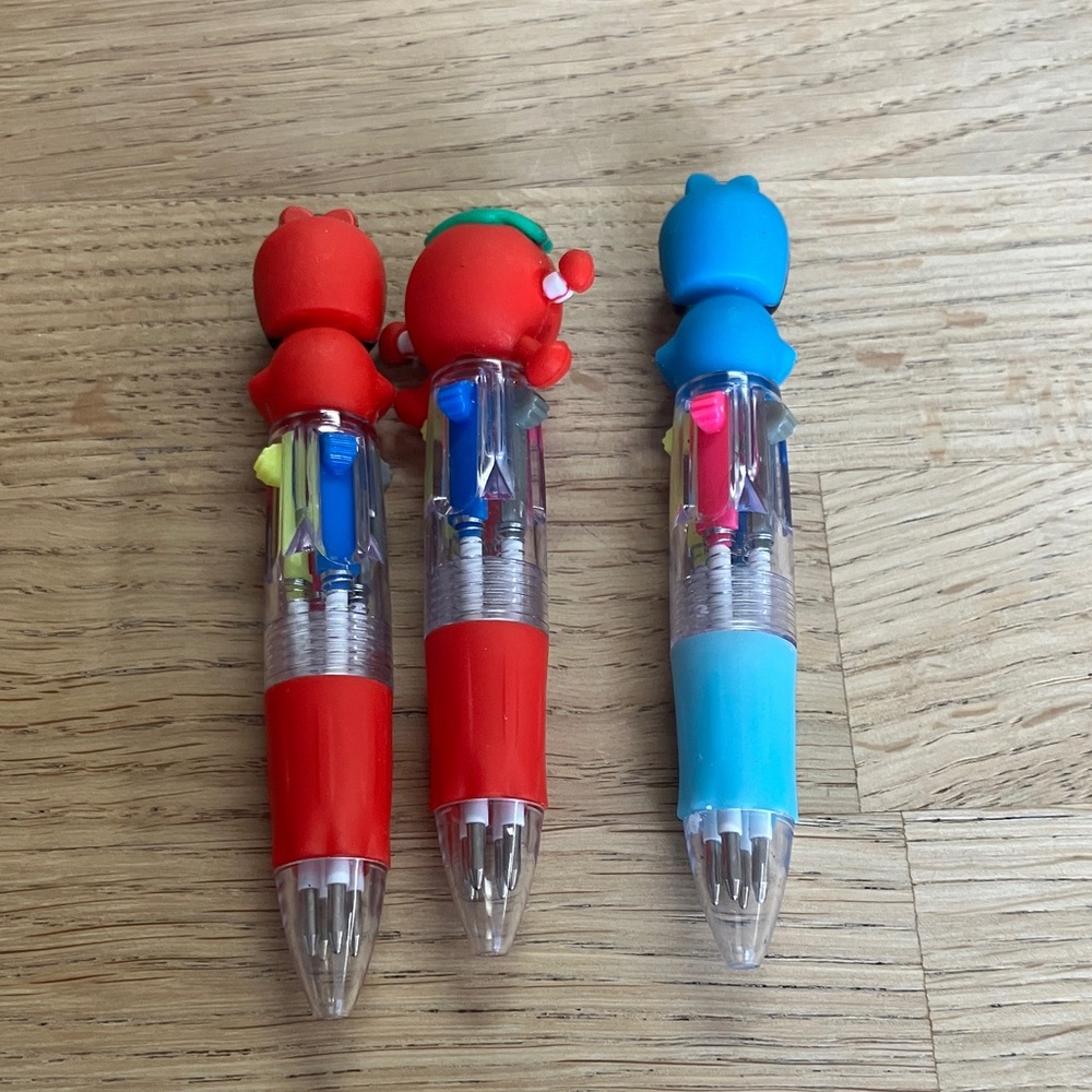 3 Set Colorful Character Multi-Color Pens - Picture 2 of 3